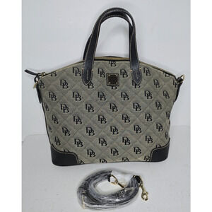 Dooney & Bourke Black Quilted*Gabriella*Americana*Domed Satchel 15277D